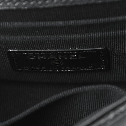 Chanel Lambskin Quilted Top Handle Flap Clutch With Chain Black 6 of 9
