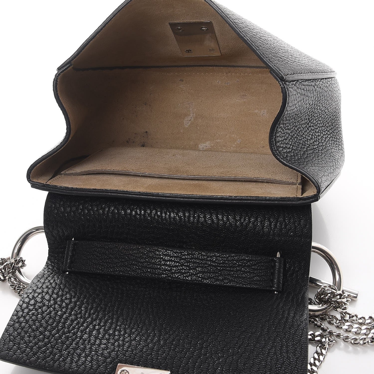 Chloe Grained Lambskin Mini Drew Shoulder Bag Black 5 of 10