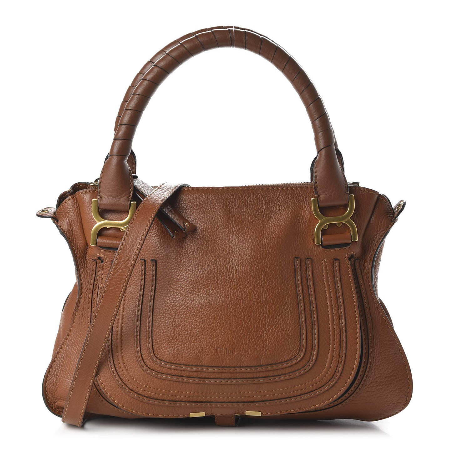 Calfskin Medium Marcie Satchel Tan