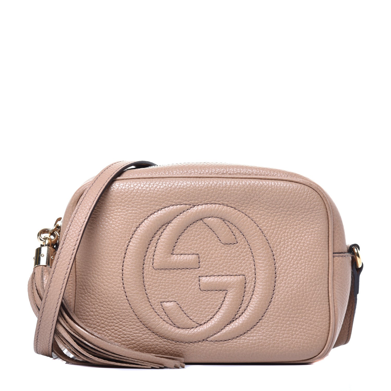 Gucci Pebbled Calfskin Small Soho Disco Bag Rose Beige 1 of 9