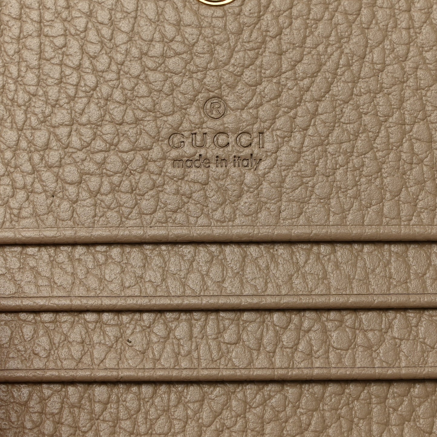 Dollar Calfskin GG Supreme Monogram GG Marmont Card Case Beige Mystic White Oatmeal