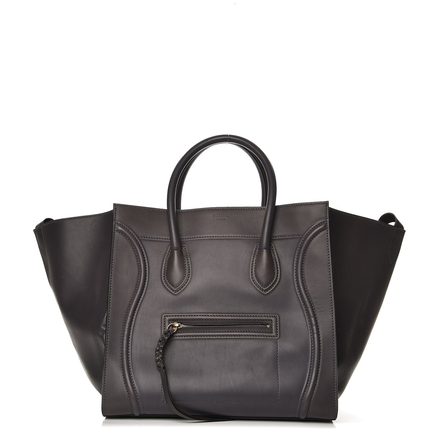 Natural Calfskin Large Phantom Luggage Grey