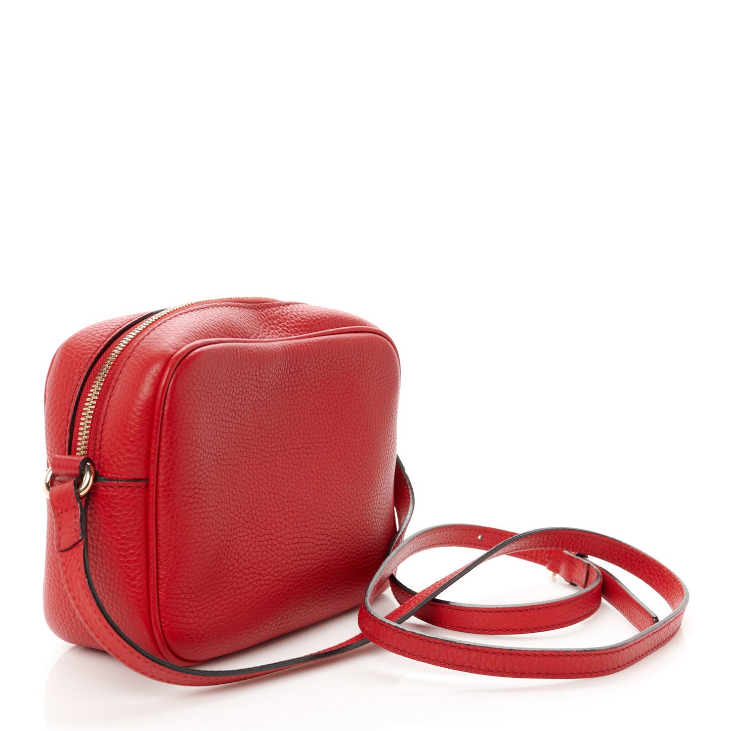 Pebbled Calfskin Small Soho Disco Bag Tabasco Red