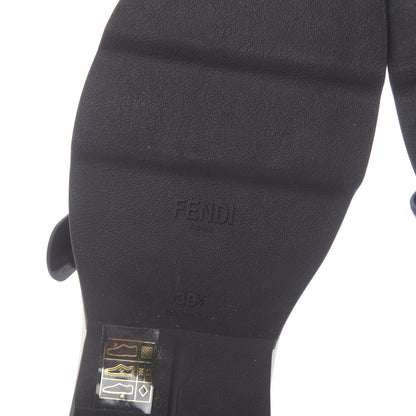 Fendi Stretch Yarn FF Stiff Band Rockoko Sneakers 39.5 White Black Tobacco 7 of 9