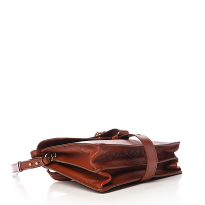 Chloe Shiny Grained Calfskin Medium Aby Day Shoulder Bag Sepia Brown 3 of 8