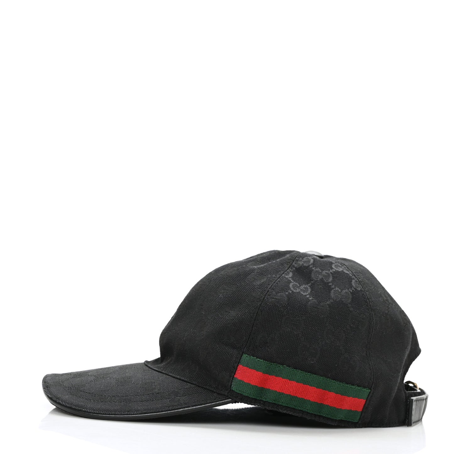 Monogram Web Baseball Hat Black