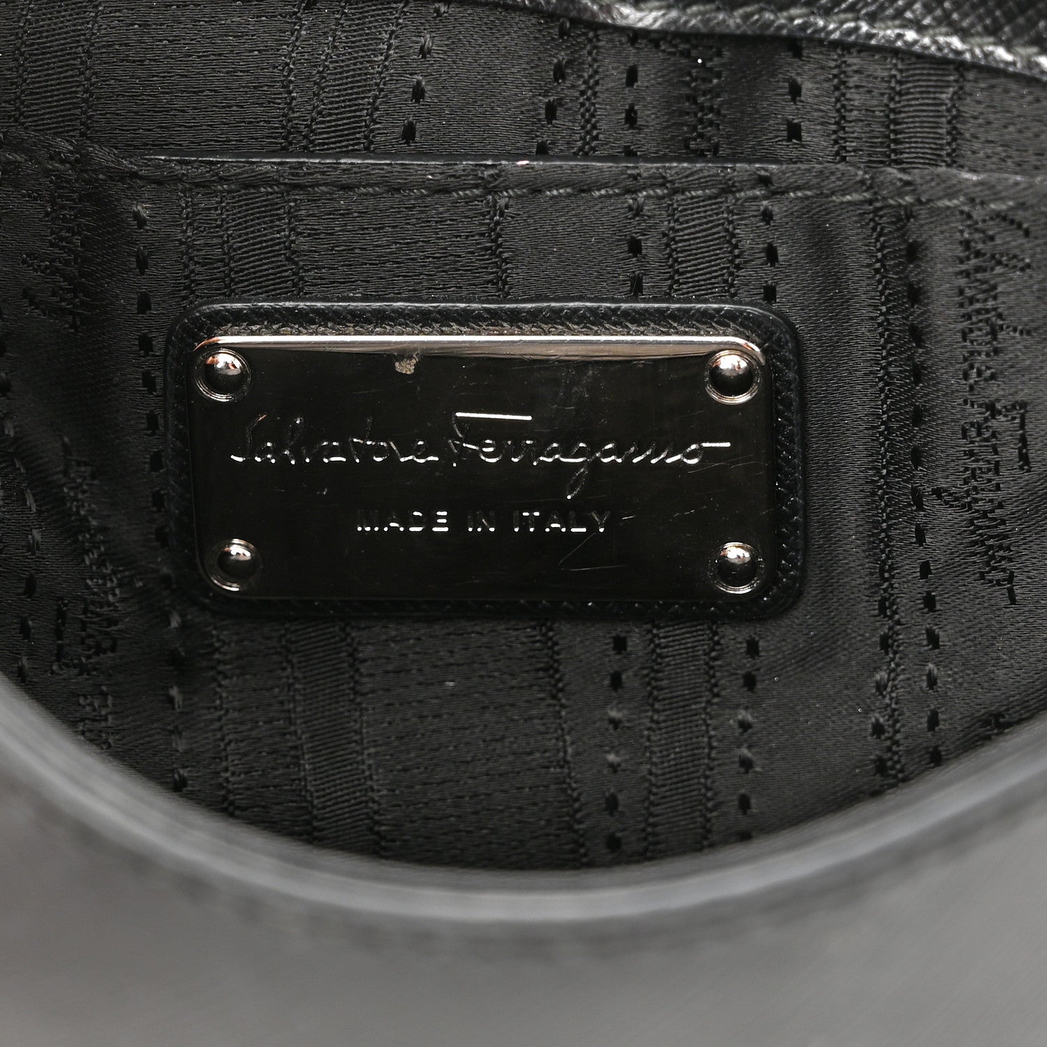 Salvatore Ferragamo Saffiano Paris Crossbody Bag Black 6 of 12