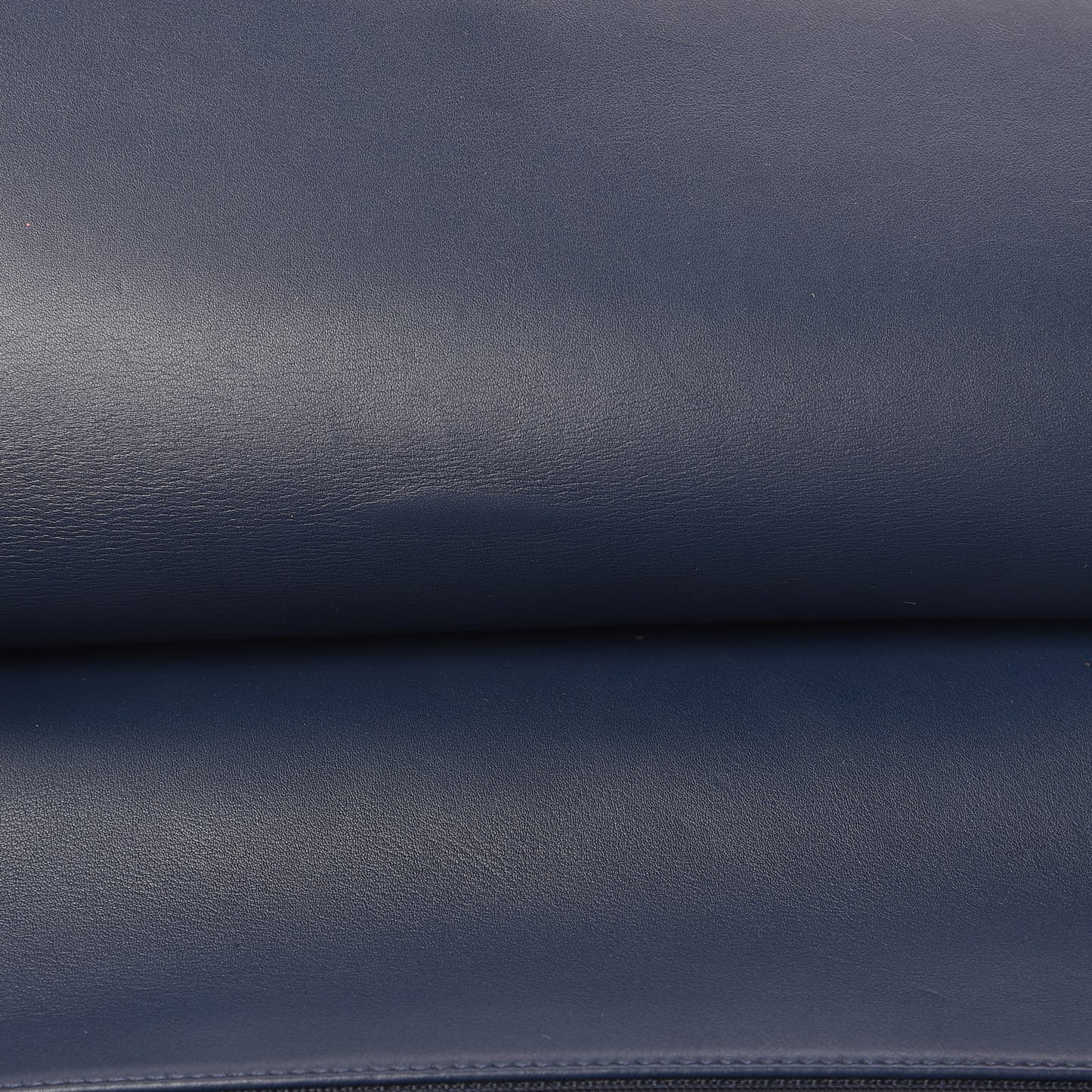 Patent Quilted Jumbo Double Flap Navy