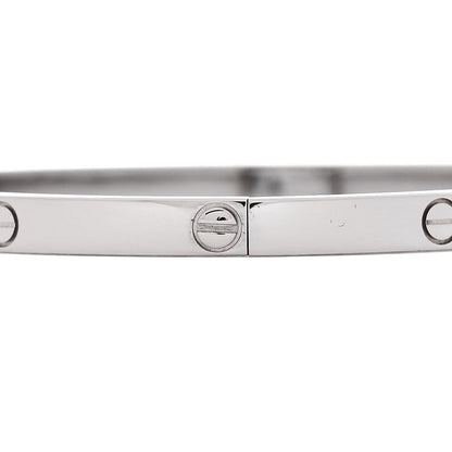 Cartier 18K White Gold Small LOVE Bracelet 17 4 of 8