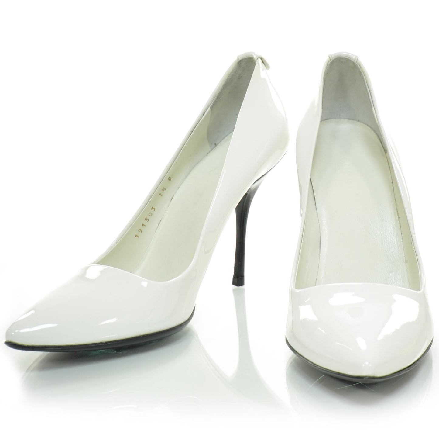 Patent Leather GG Pumps 7.5 Black White