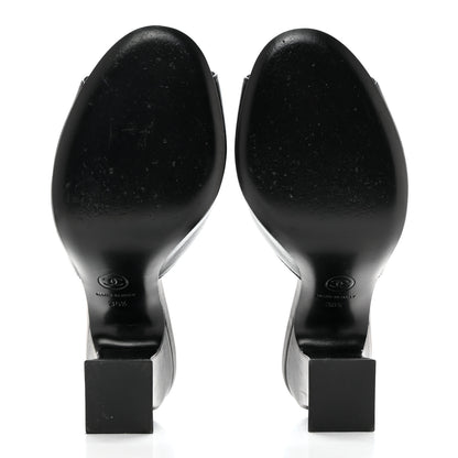 Chanel Lambskin CC Chain Mules 36.5 Black 5 of 8