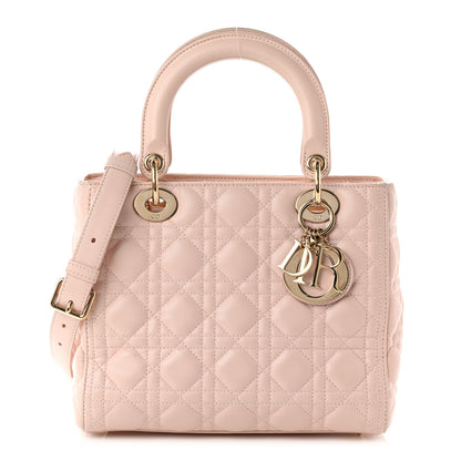 Christian Dior Lambskin Cannage Medium Lady Dior Light Pink 1 of 10