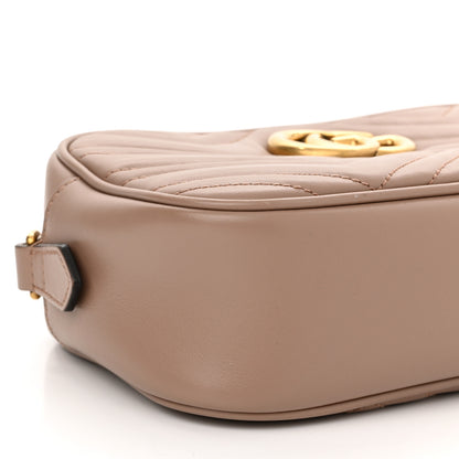 Gucci Calfskin Matelasse Small GG Marmont Chain Shoulder Bag Porcelain Rose 8 of 9