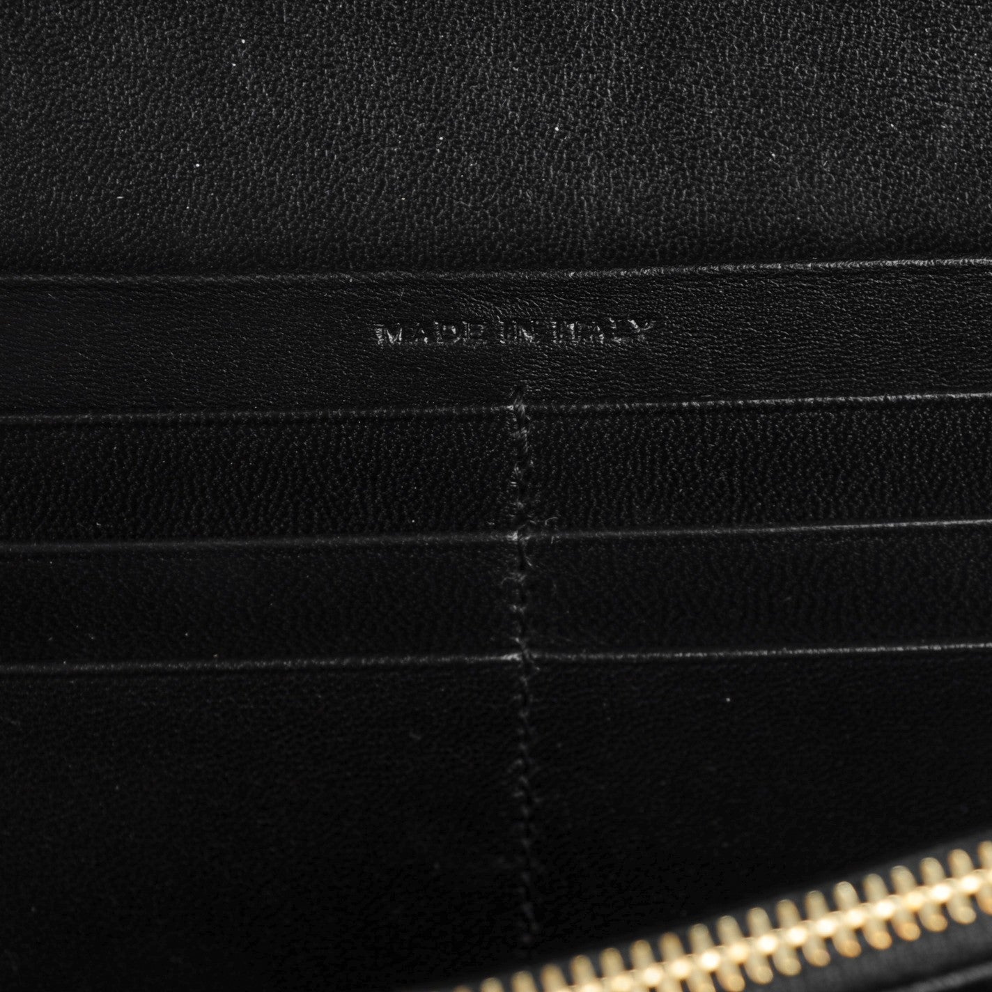 Saint Laurent Lambskin Matelasse Chevron Large Monogram Wallet Black 7 of 8