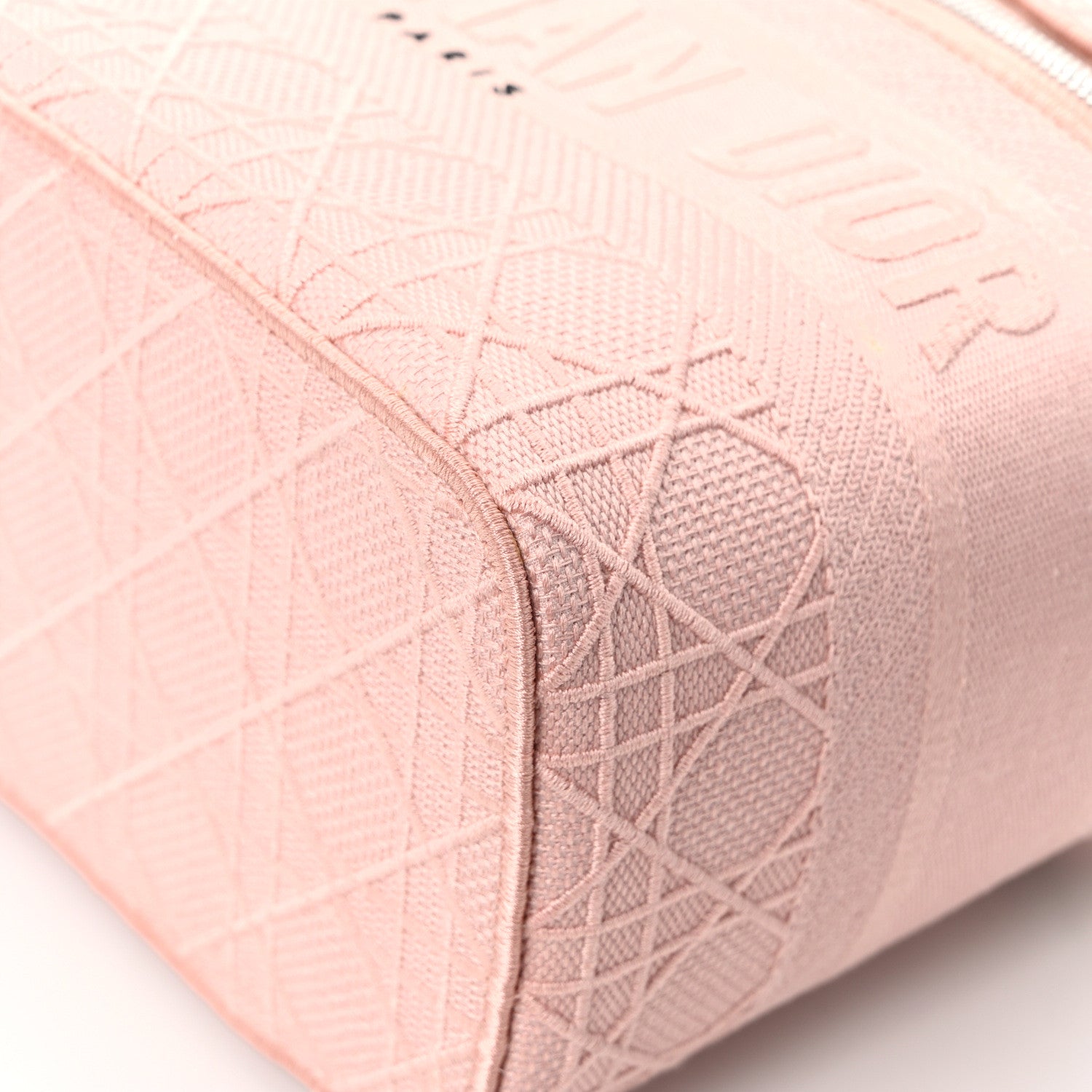 Christian Dior Canvas Embroidered Cannage Diortravel Vanity Case Bois de Rose 11 of 12