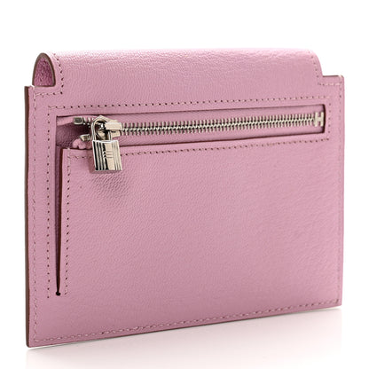 Hermes Chevre Mysore Kelly Pocket Compact Wallet Mauve Sylvestre 3 of 7