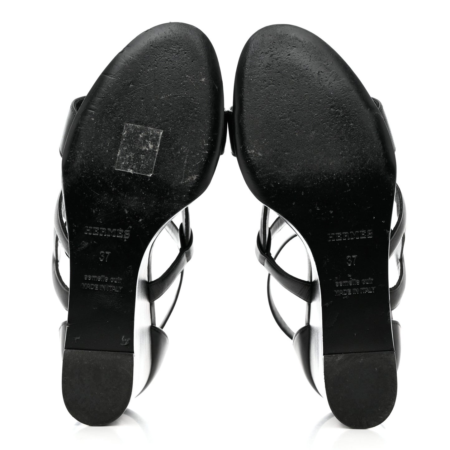 Nappa Brisbane Wedge Sandals 37 Black