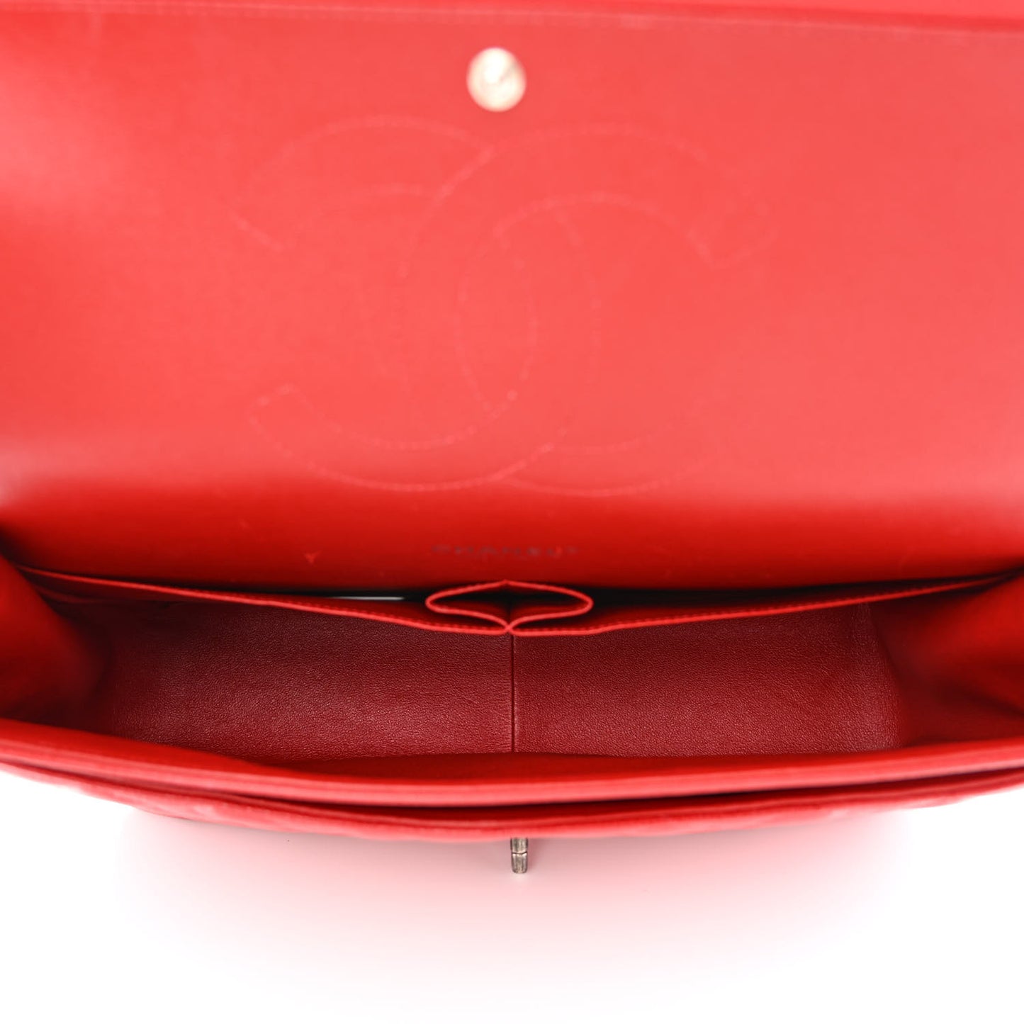 Caviar Quilted Maxi Double Flap Red