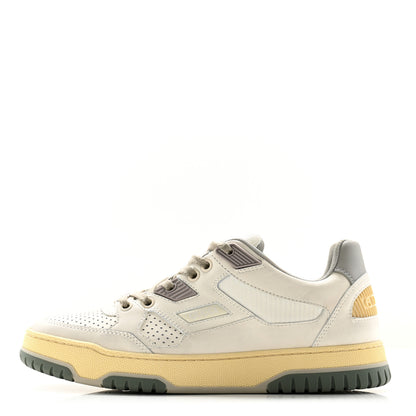 Gucci Calfskin Distressed Effect Womens Sneakers   37.5 Off White 1 of 9