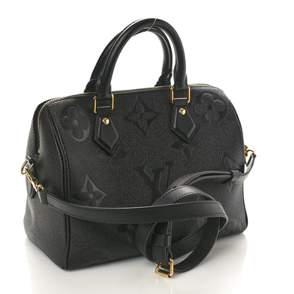 Louis Vuitton Empreinte Monogram Giant Speedy Bandouliere 25 Black 3 of 8