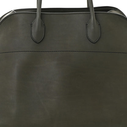 The Row Polished Saddle Calfskin Soft Margaux 15 Koala Grey 7 of 9