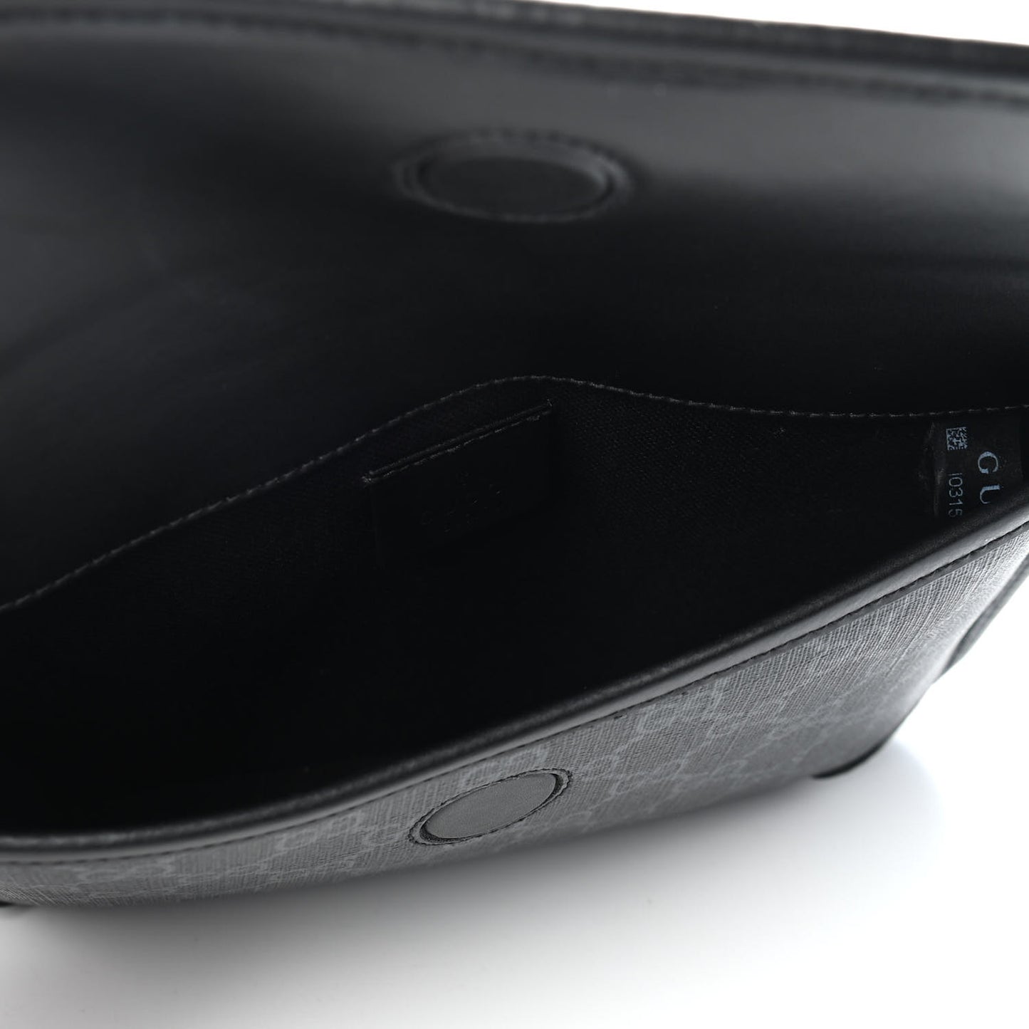 GG Supreme Monogram Web Slim Belt Bag Black Grey
