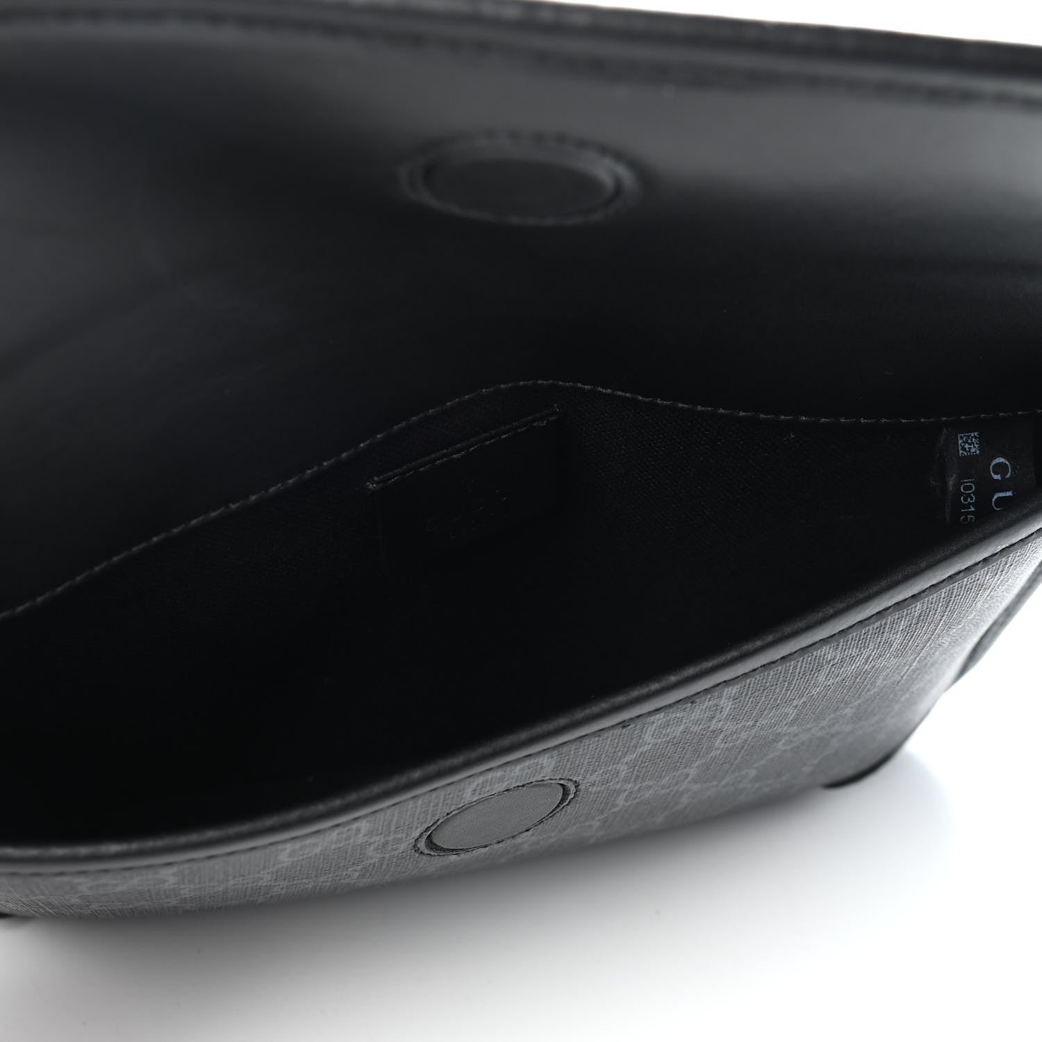 Gucci GG Supreme Monogram Web Slim Belt Bag Black Grey 7 of 11