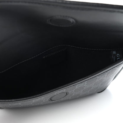 Gucci GG Supreme Monogram Web Slim Belt Bag Black Grey 7 of 11