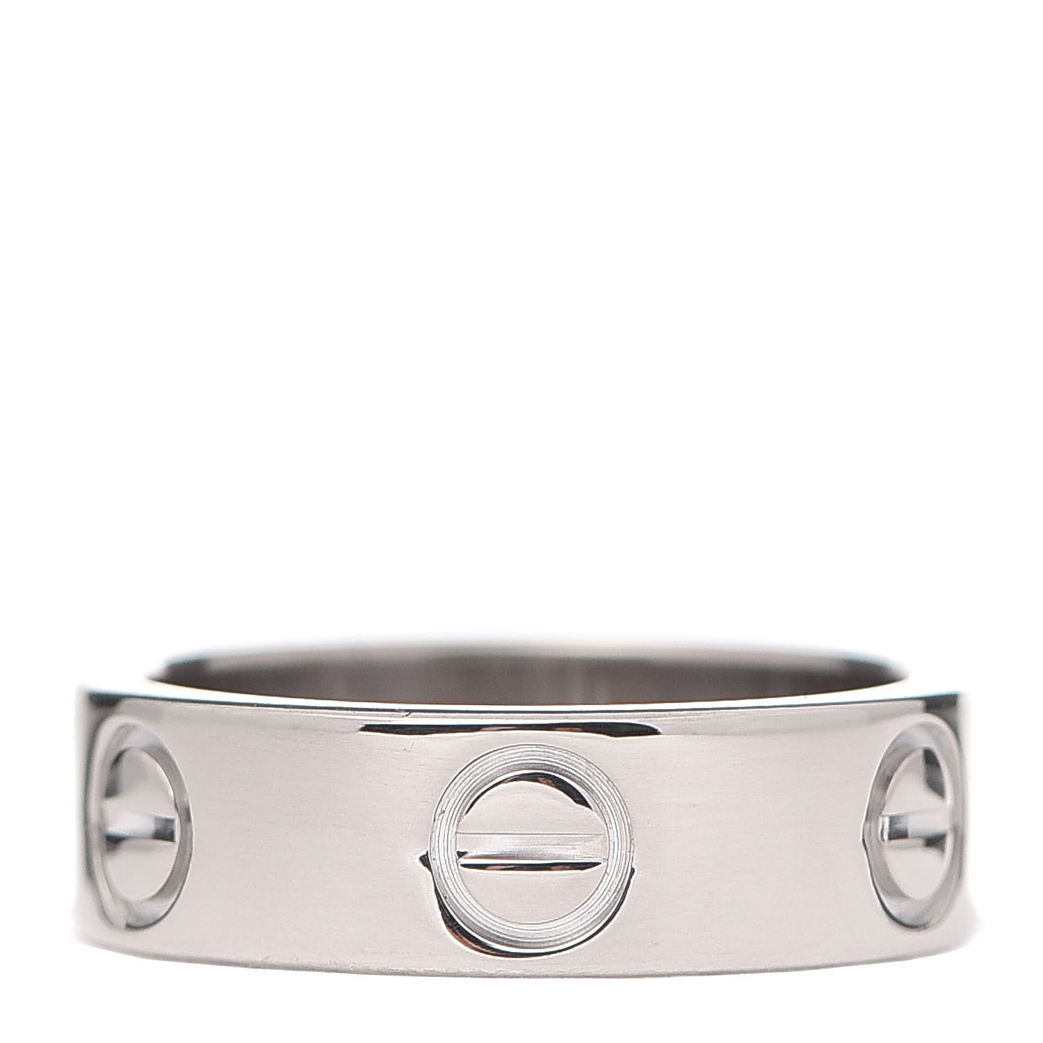 Cartier 18K White Gold 5.5mm LOVE Ring 48 4.5 3 of 4