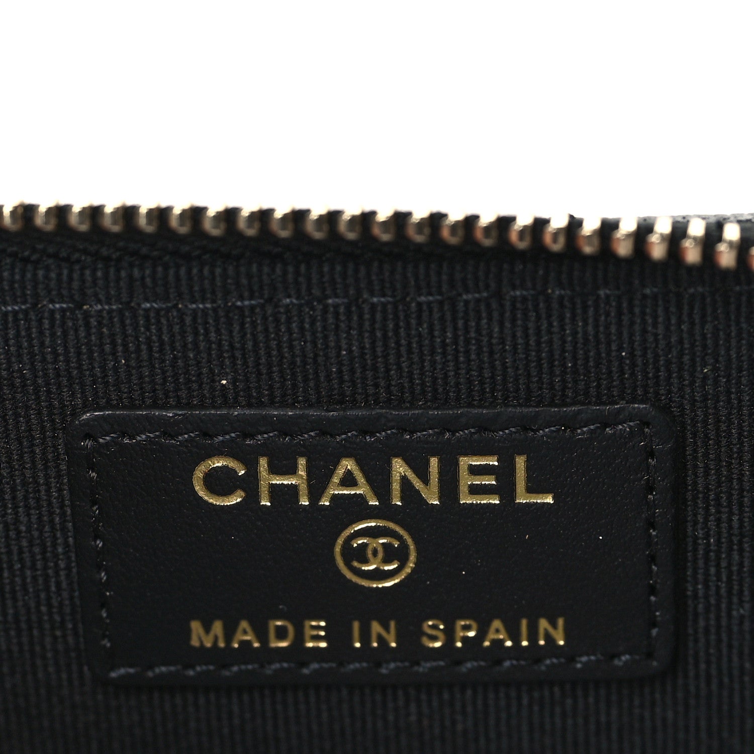 Chanel Caviar Quilted Studded CC Zip Card Holder Black 6 of 9