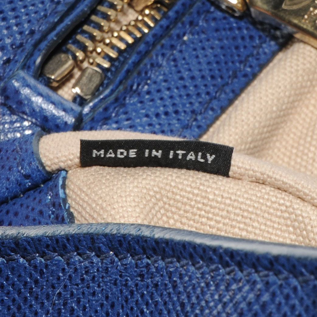 Prada Canapa Saffiano Cuir Tote Corda Bluette 6 of 8