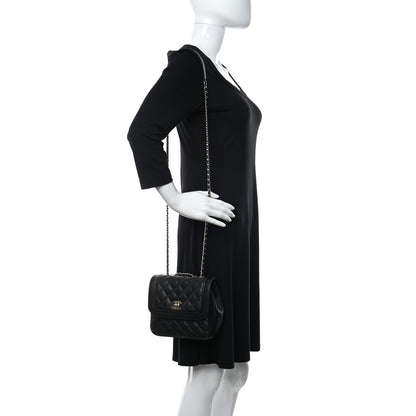 Chanel Lambskin Quilted Small Lovely Day Flap Black 2 of 12