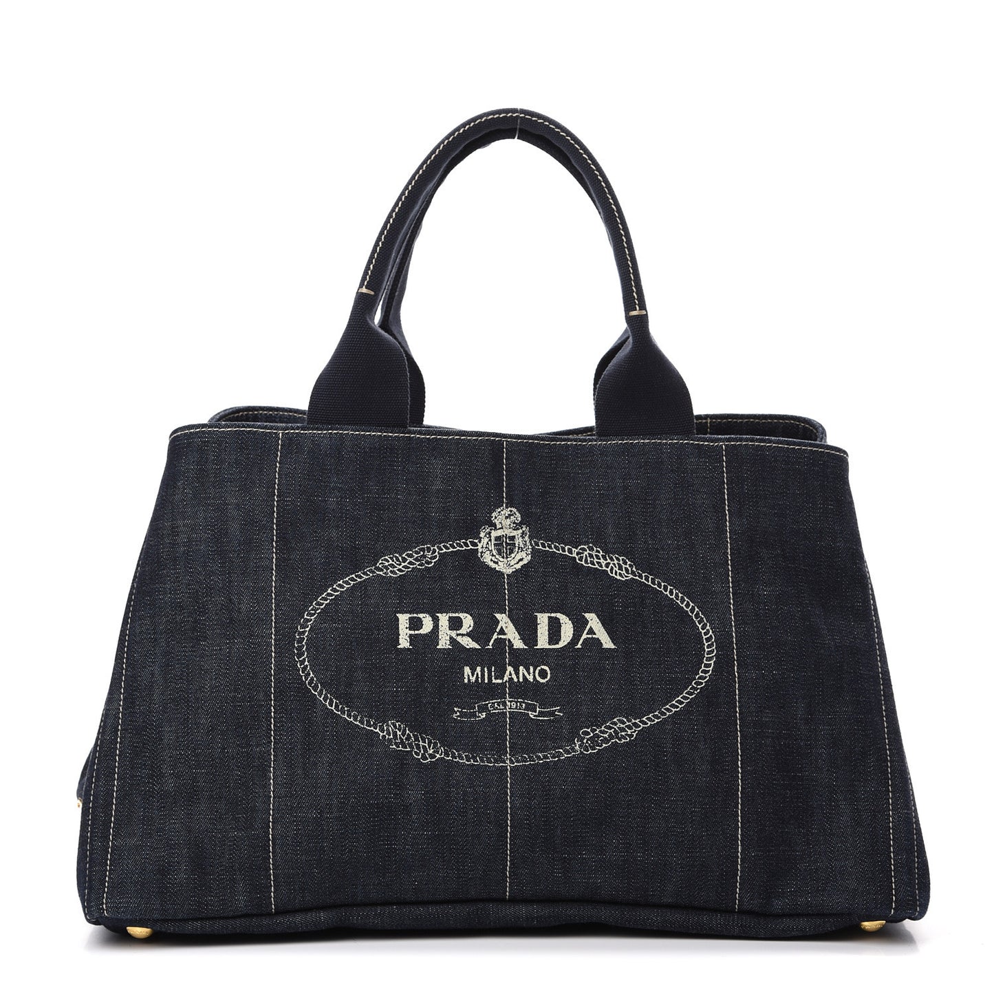 Denim Logo Tote Blue Rosso