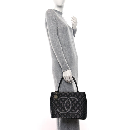 Chanel Caviar Quilted Medallion Tote Black 2 of 8