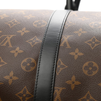 Louis Vuitton Monogram Macassar Keepall Bandouliere 45 11 of 13