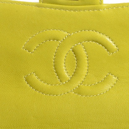 Chanel Lambskin Tortoise Chain Mini Square Flap Chartreuse 6 of 10