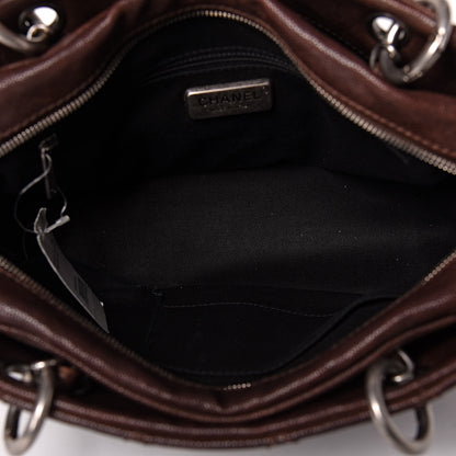 Chanel Distressed Caviar Outdoor Ligne Tote Brown 5 of 17