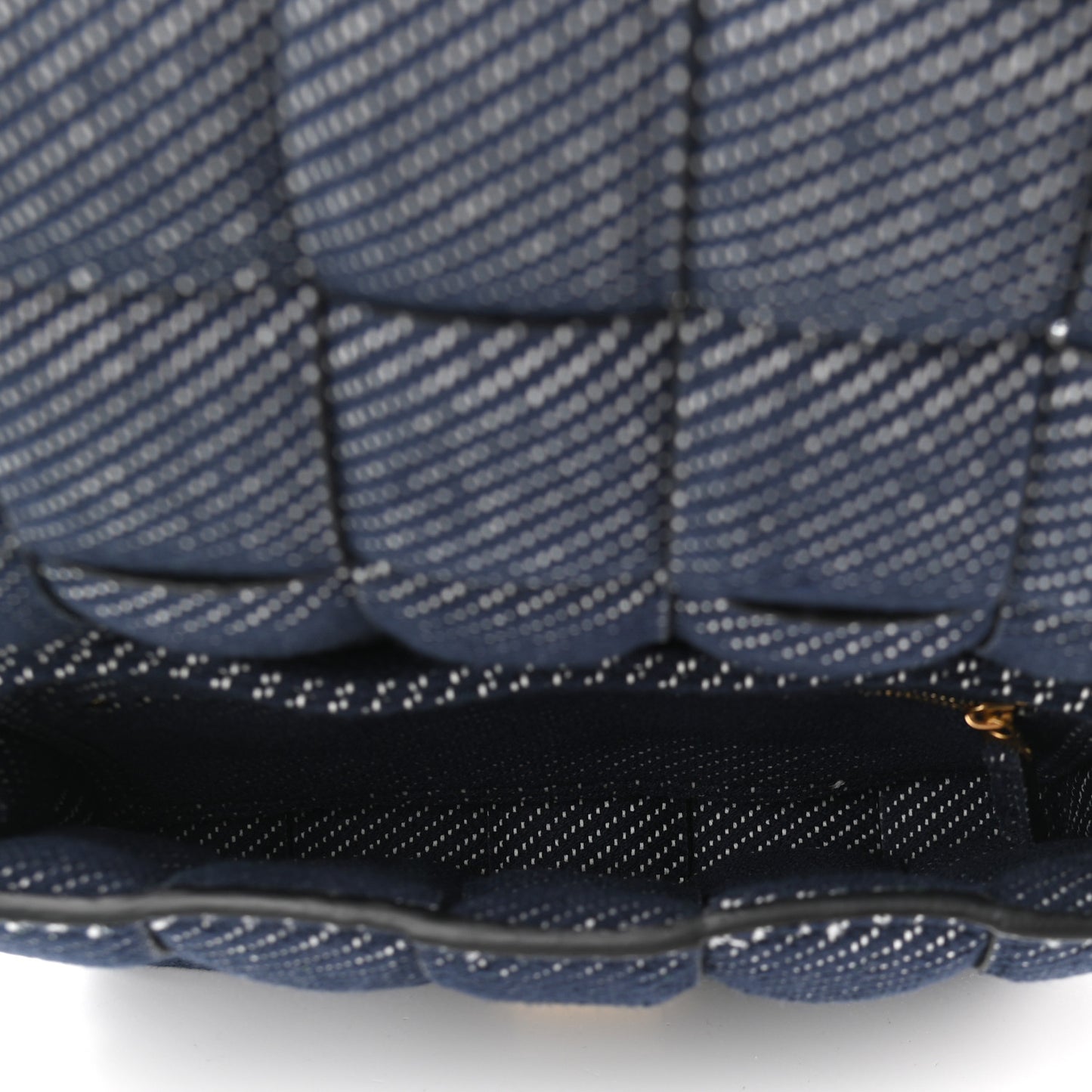 Denim Maxi Intrecciato Padded Cassette High Frequency Crossbody Bag Indigo