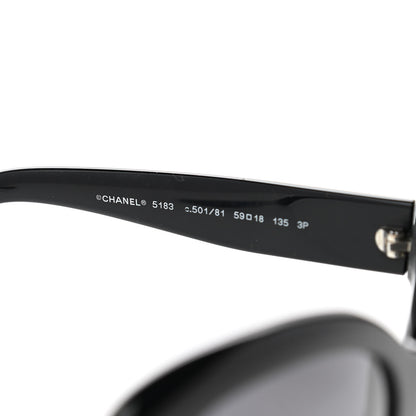 Chanel Acetate Polarized CC Sunglasses 5183 Black 6 of 8