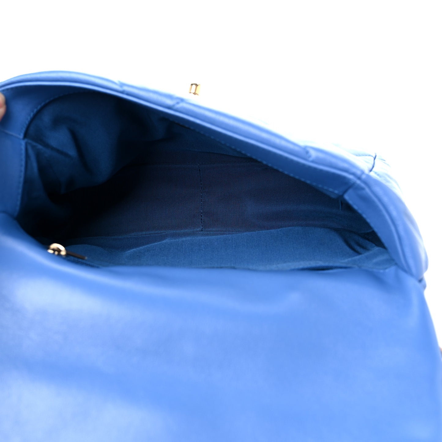 Lambskin Quilted Medium Chanel 19 Flap Blue