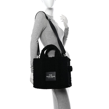 Marc Jacobs Polyester Cotton Medium The Teddy Traveler Tote Bag Black 2 of 10
