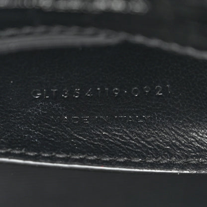 Saint Laurent Calfskin Crocodile Embossed Medium Classic Monogram Kate Tassel Satchel Black 7 of 11