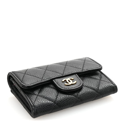 Chanel Caviar Quilted Flap Card Holder Wallet Black 4 of 9