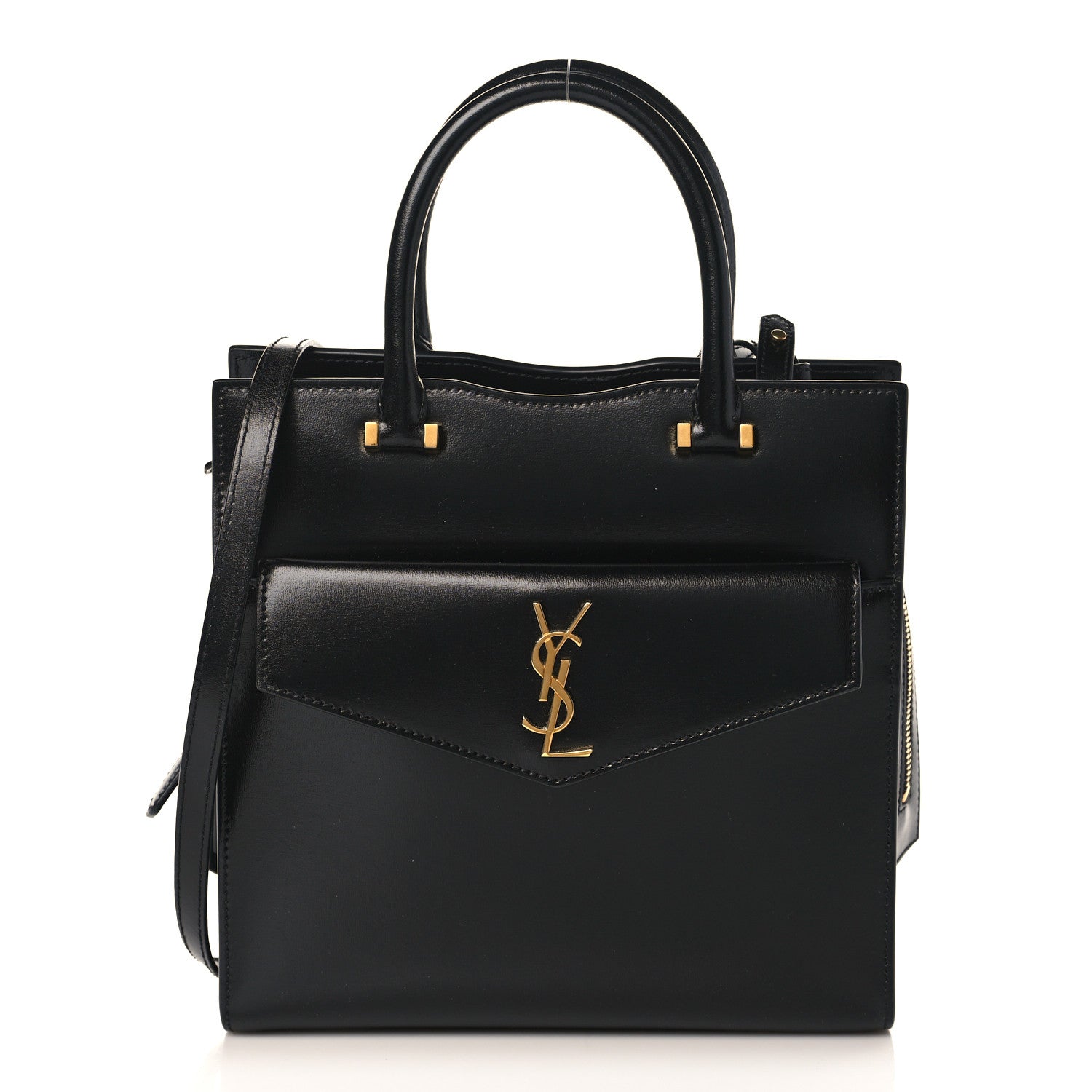 Saint Laurent Grain De Poudre Small Uptown Tote Black 1 of 9