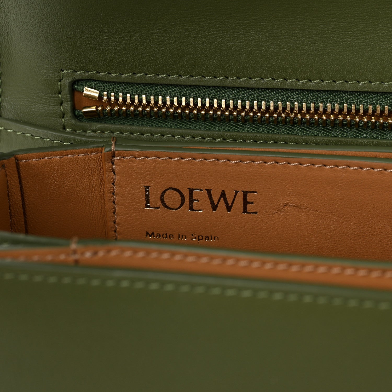 Loewe Silk Calfskin Goya Bag Avocado 6 of 11