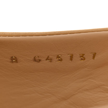 Chanel Goatskin Grosgrain Pointed Cap Toe CC Slingback Pumps 36 Beige Black 7 of 12
