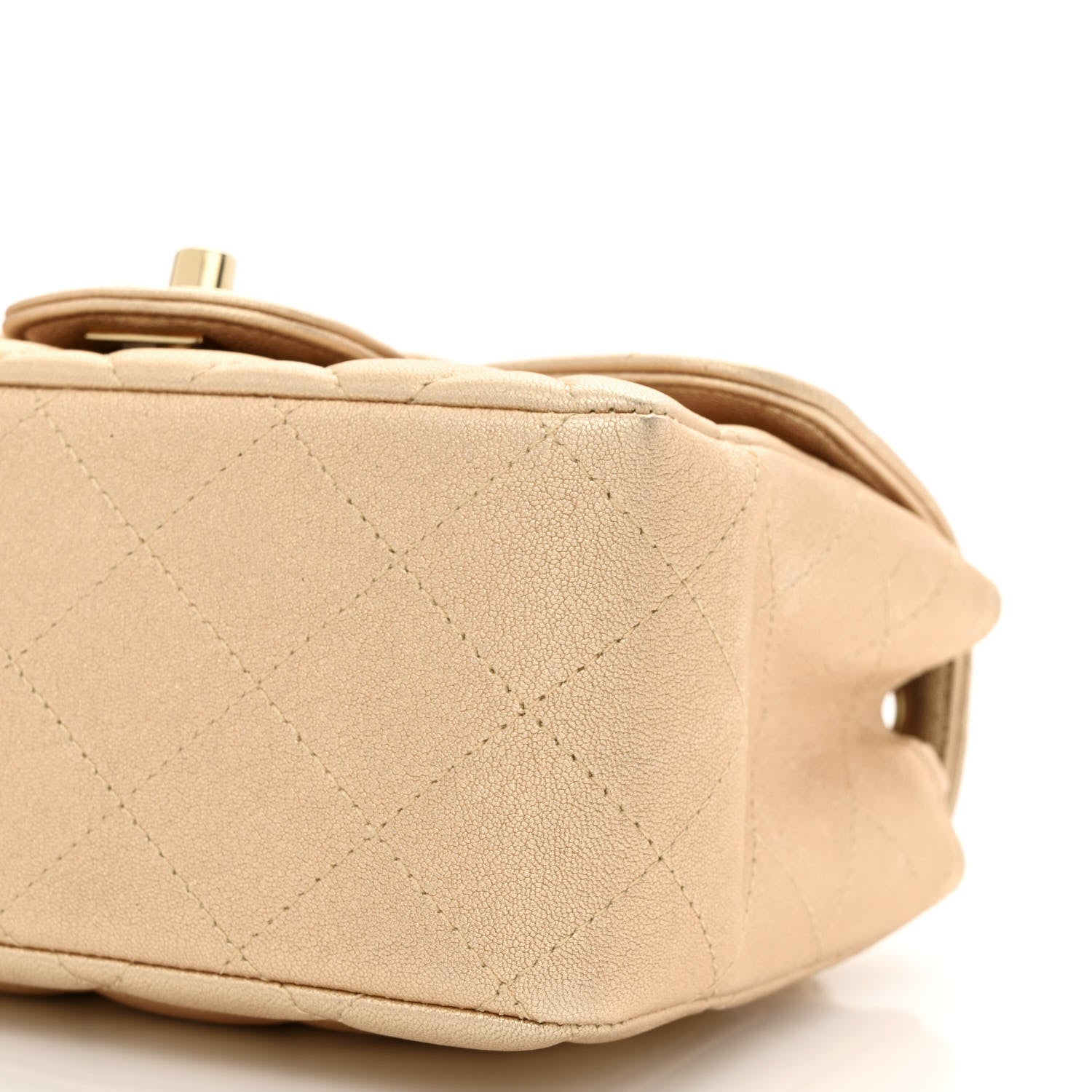 Chanel Metallic Lambskin Quilted Mini Square Flap Gold 10 of 10