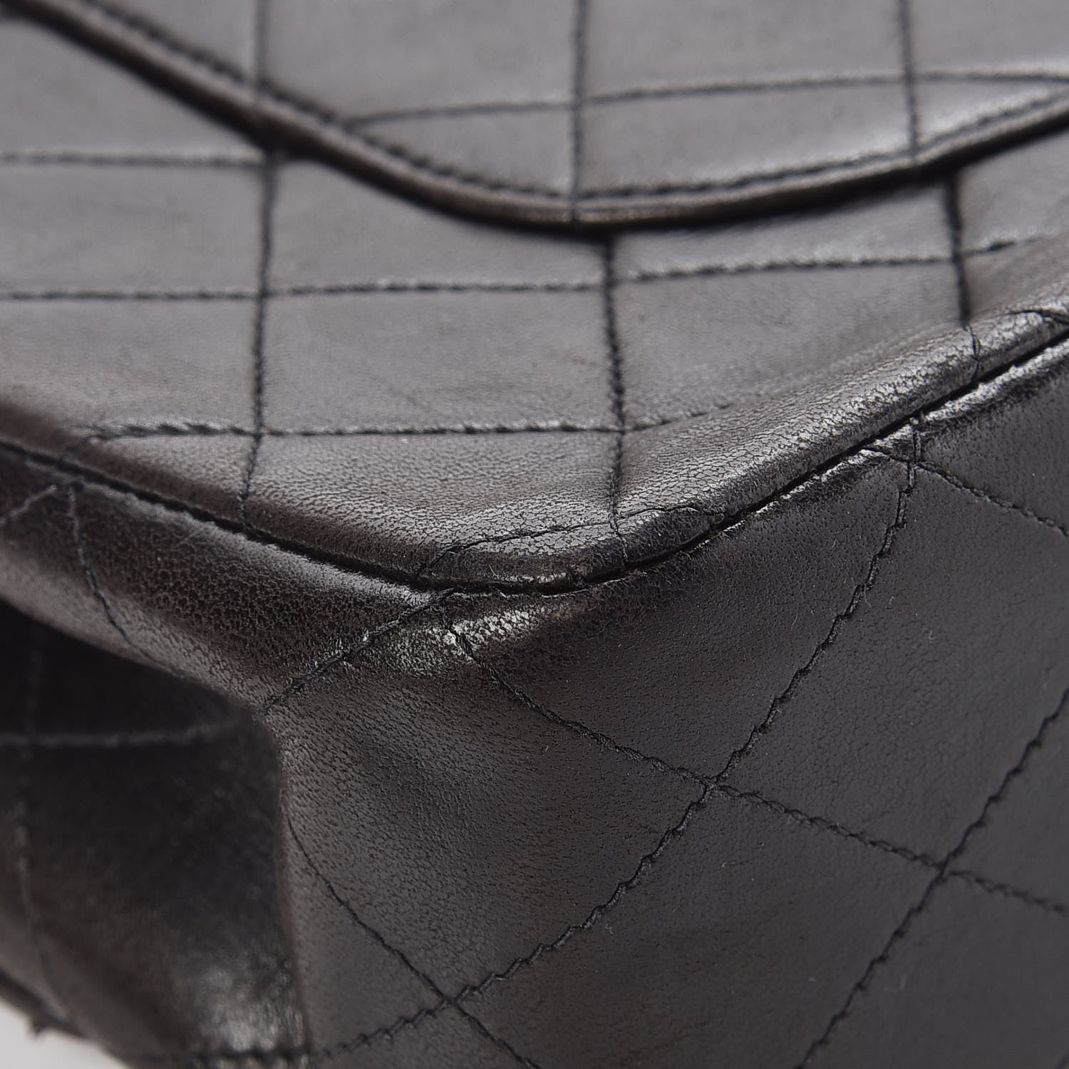 Chanel Lambskin Quilted Medium Double Flap Black 12 of 13