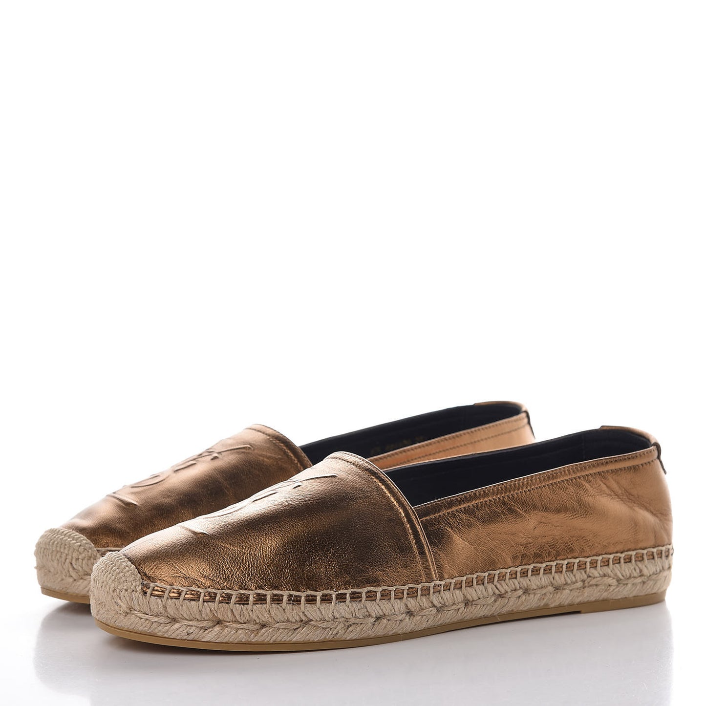 Metallic Lambskin Monogram Espadrilles 39.5 Metal Carry