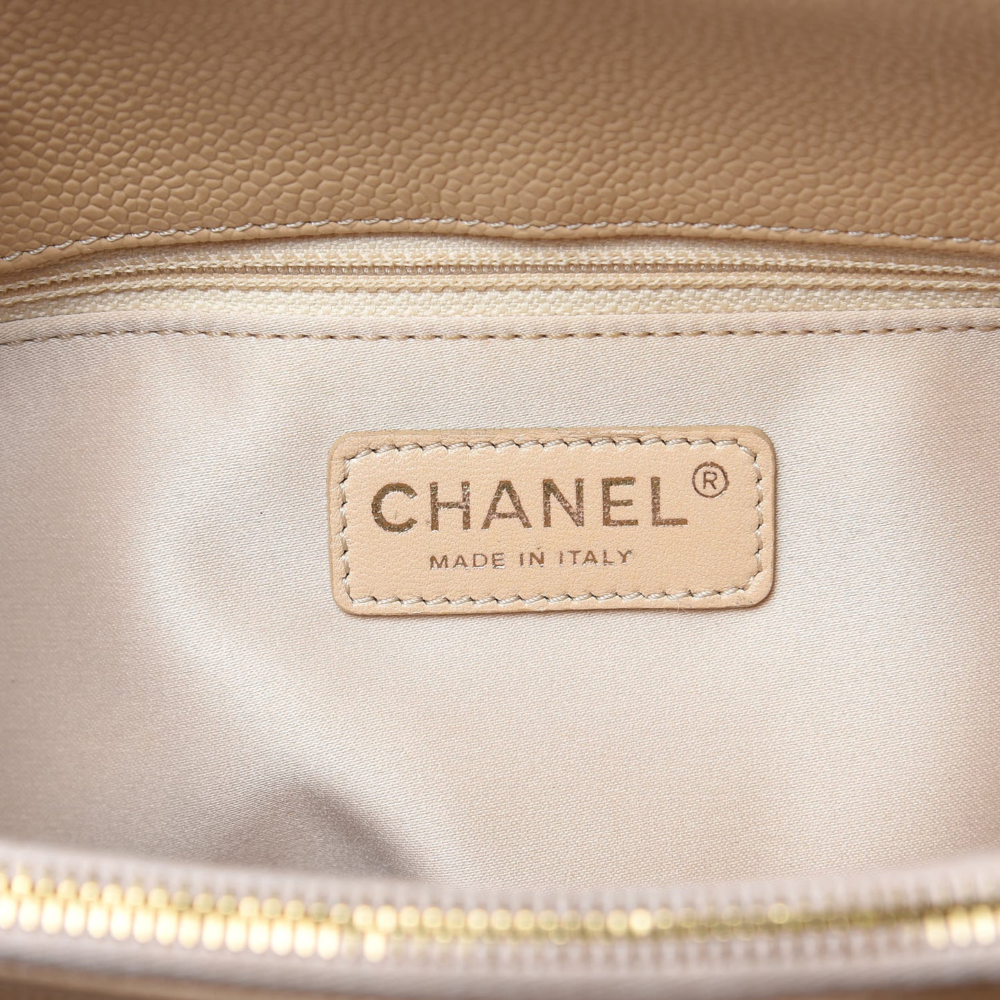 Caviar Quilted Grand Shopping Tote GST Beige Clair